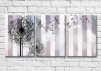 Картина Magic Color Dandelions on a striped background (3565227)