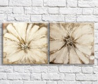 Картина ArtPoster Buds of White gerberas in oil, diptych (3467700)