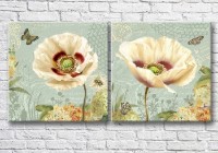 Картина Magic Color Diptych Light poppies, butterflies and bees (3428045)