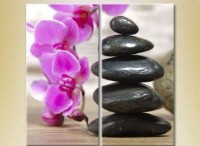 Картина Magic Color Diptych Massage stones and orchid (2613793)