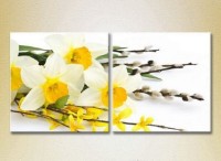 Картина Magic Color Diptych Narcissus and pussy willow (2613794)