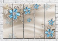 Pictură Magic Color Blue jewelry on a beige background (3551882)