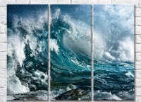 Pictură Magic Color Blue waves of the raging sea (3469195)