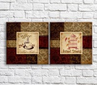 Pictură ArtPoster Coffee on abstraction background (3478739)