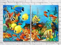 Картина ArtPoster Colorful fish and a sunken ship (3453792)