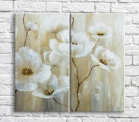 Картина ArtPoster Cream poppies with oil on Beige background (3467850)