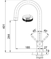 Смеситель для кухни Franke Eos Clear Water Inox (120.0179.979) фото №3 — интернет-магазин Desire.md