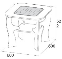 Măsuţă cafea SV-мебель №6 SV Pin Karelia imaginea #2 — magazin online Desire.md