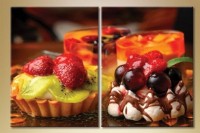 Pictură ArtPoster Diptych Desserts (2602906)