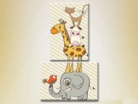 Картина ArtPoster Elephant/giraffe/cow and cat (2225885)