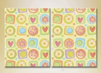 Pictură ArtPoster Flowers and hearts 03 (2229437)