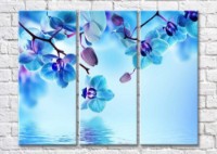Pictură Magic Color Branches of blue orchids over water (500228)
