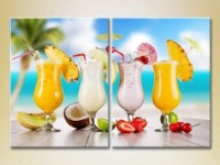 Картина ArtPoster Four fruit cocktails on the beach 01 (2602754)