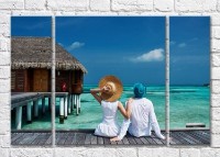 Картина Magic Color Couple on the pier near the bungalow (3469173)