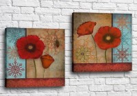 Картина Magic Color Diptych Red poppies patterns (3428031)