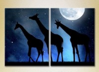 Картина ArtPoster Giraffes on the background of the starry sky 02 (2602979)