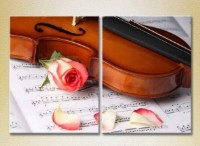 Картина Magic Color Diptych Rose petals and violin (2613789)