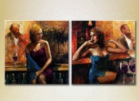 Картина ArtPoster Girls at the bar with a cigarette and a glass (3460024)