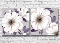 Картина Magic Color Diptych White poppies Lilac petals (3428046)