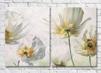 Картина Magic Color Diptych White poppies on a Light background (3428027)