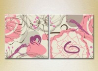 Pictură ArtPoster Gray/Pink chaos (2225840)