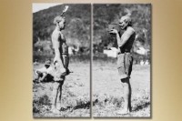 Картина Magic Color Diptych, aborigines and a camera (1523126)