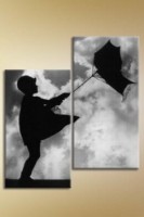 Картина Magic Color Diptych, Girl and Umbrella (1523136)