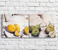 Картина ArtPoster Green pears and lemon/abstraction (3478728)