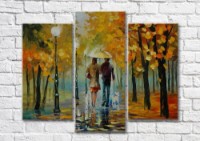 Pictură Magic Color Evening walk with the dog in the autumn park (35110171)