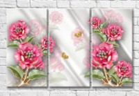 Картина Magic Color Floral jewelry in Red on a light background (3517872)