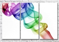 Картина Magic Color Flowing smoke colored on a White background (3499099)