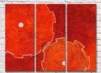 Картина Magic Color Gears on a Red background (3499101)