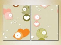 Pictură ArtPoster Hearts and elephants (2225845)