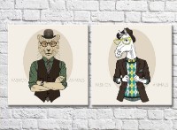 Картина ArtPoster Horse with glasses and a tiger in a jacket (3447715)