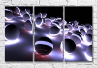 Картина Magic Color Glowing 3D balls on a Purple background (3499122)