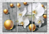 Картина Magic Color Gold balls and White orchid (3565118)