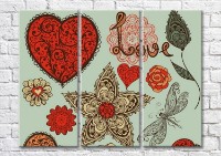 Картина Magic Color Graphic image of flowers with patterns (3448884)