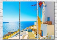 Pictură Magic Color Greece sea view island of Thira (3469120)