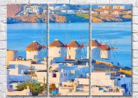 Pictură Magic Color Greece windmills by the sea (3469119)