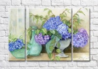 Картина Magic Color Hydrangea branches in vases-drawing (500219)