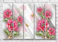 Картина Magic Color Jewelry of Pink flowers on a Gray background (3551879)