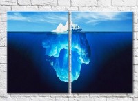 Pictură ArtPoster Iceberg in the Dark/Blue sea (3453711)