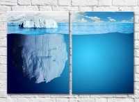 Pictură ArtPoster Iceberg over Blue sea (3453744)