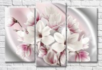 Картина Magic Color Large magnolias on pink silk (3565204)