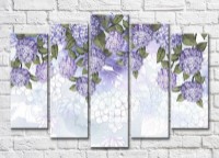 Pictură Magic Color Lilac branches on a light background (3551912)