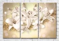 Картина Magic Color Lilies on a Gold background (3517875)