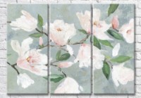 Картина Magic Color Magnolia branch on Gray/Blue background (3572525)
