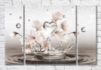 Картина Magic Color Magnolia branches in water and spray in the form of a crown (3565153)