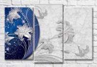 Картина Magic Color Monochrome lilies on Gray and Glue background (3565202)