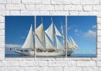 Pictură Magic Color Large sailboat with White sails (3469263)